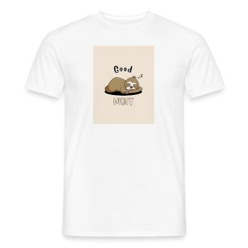 Sleeping Sloth / Good night🦥 - Männer T-Shirt - Weiß - Vorne - AI Model Male 178 dark (178cm)