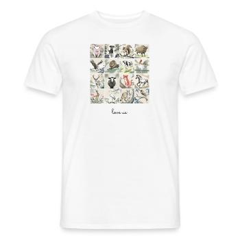 Aimez-nous Collage - T-shirt homme - blanc - Devant - AI Model Male 178 dark (178cm)