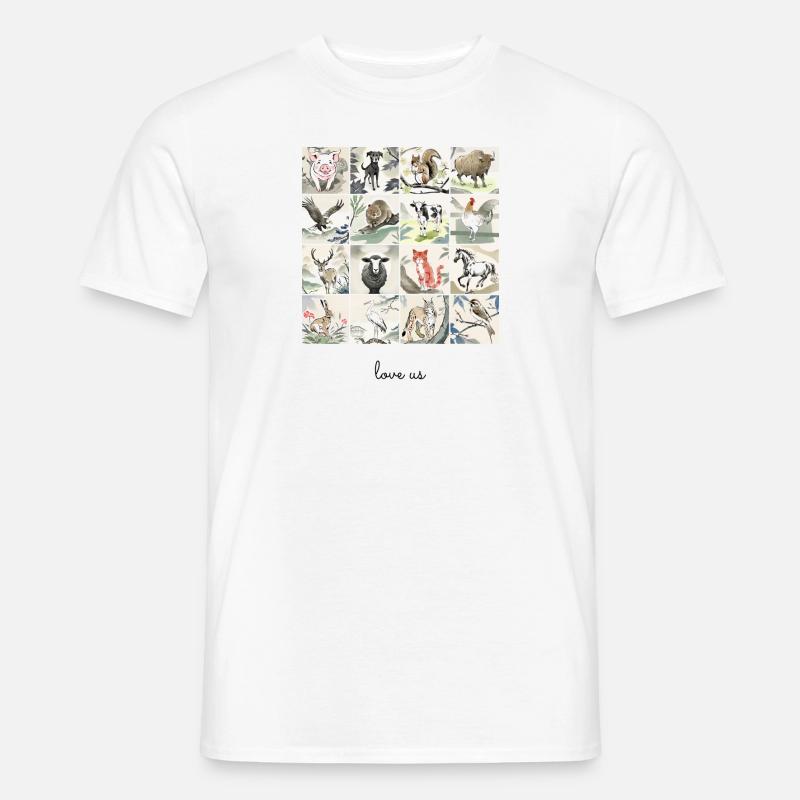 Liebe uns Collage - Männer T-Shirt - Weiß