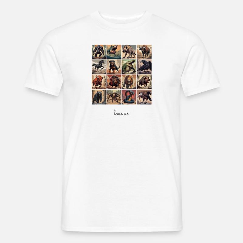 Liebe uns Collage 4 - Männer T-Shirt - Weiß
