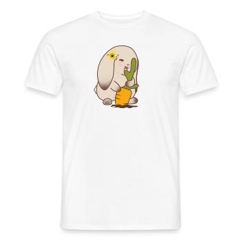 Adorable Gardening Bunny - Men's T-Shirt - white - Front - AI Model Male 178 dark (178cm)