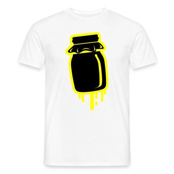 Honey symbol beekeeper - Men's T-Shirt - white - Front - AI Model Male 178 dark (178cm)
