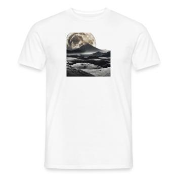 Lunar Magnificence: An Earthly Celebration - Men's T-Shirt - white - Front - AI Model Male 178 dark (178cm)