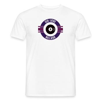 Ich Liebe Billard Billarderspieler Snooker Spiel - Männer T-Shirt - Weiß - Vorne - AI Model Male 178 dark (178cm)