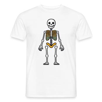 Skeleton Comic Halloween - Men's T-Shirt - white - Front - AI Model Male 178 dark (178cm)
