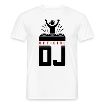 DJ Spruch Turntables - Men's T-Shirt - white - Front - AI Model Male 178 dark (178cm)