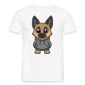 Schäferhund Hund Lustig - Männer T-Shirt - Weiß - Vorne - AI Model Male 178 dark (178cm)