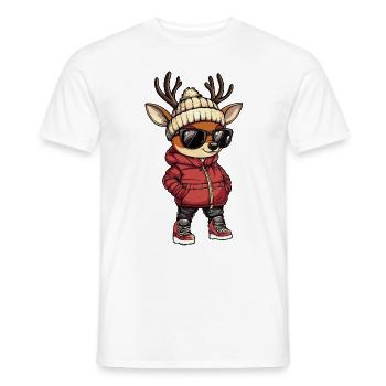 Hirsch Cool Comic - Männer T-Shirt - Weiß - Vorne - AI Model Male 178 dark (178cm)