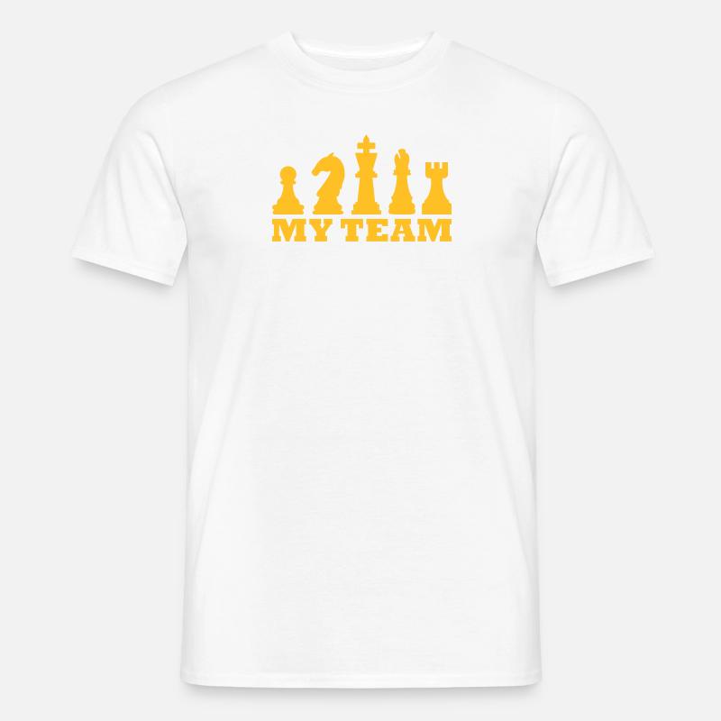 My Team (Schach) - Männer T-Shirt - Weiß