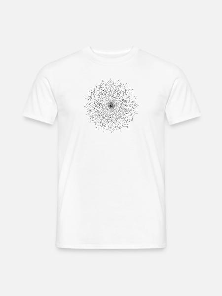 Mandala Yoga Meditation Goa T-shirt- Geschenkidee - Männer T-Shirt - Weiß