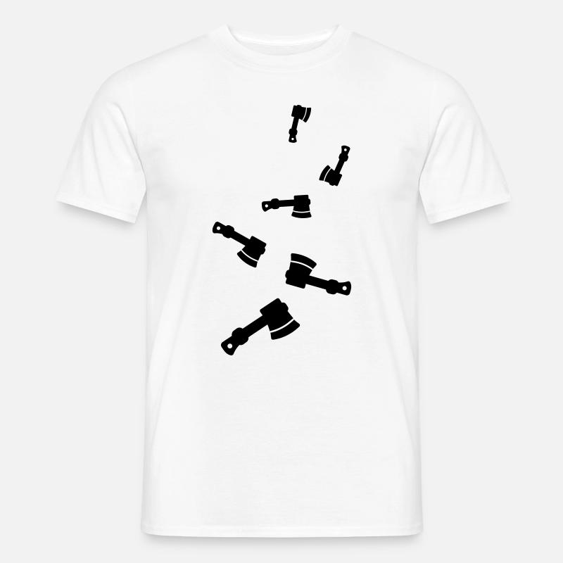 Kletterausrüstung eispickel - Männer T-Shirt - Weiß