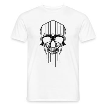 Skeleon Skull - Men's T-Shirt - white - Front - AI Model Male 178 dark (178cm)