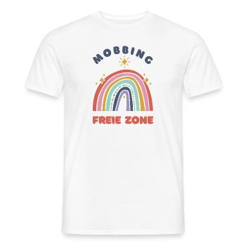 Mobbing-freie Zone - Männer T-Shirt - Weiß - Vorne - AI Model Male 178 dark (178cm)