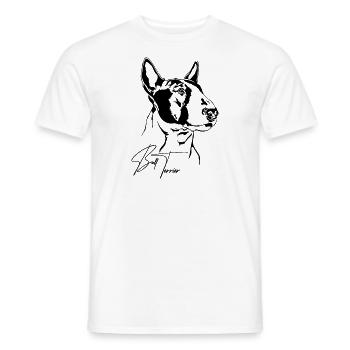 BULL TERRIER Hunde Portrait Hund Wilsigns - Männer T-Shirt - Weiß - Vorne - AI Model Male 178 dark (178cm)