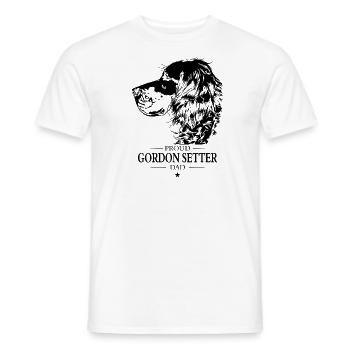 Gordon Setter Dad Hunde Hund Jagdhunde Wilsigns - Männer T-Shirt - Weiß - Vorne - AI Model Male 178 dark (178cm)
