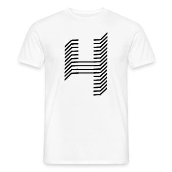 Unique number 4 - Men's T-Shirt - white - Front - AI Model Male 178 dark (178cm)