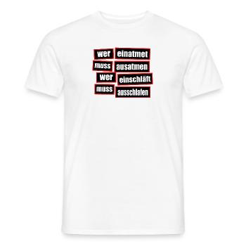 Saying sleepyhead - Men's T-Shirt - white - Front - AI Model Male 178 dark (178cm)