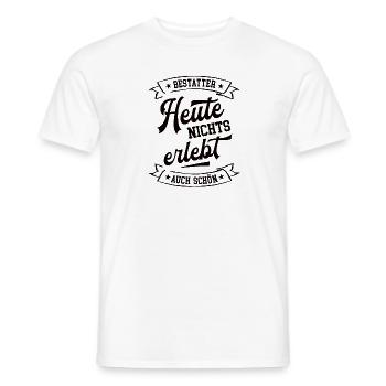 Bestattungsfachkraft Ausbildung Beruf Bestatter - Männer T-Shirt - Weiß - Vorne - AI Model Male 178 dark (178cm)