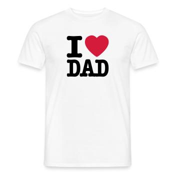 i love dad EN - Men's T-Shirt - white - Front - AI Model Male 178 dark (178cm)