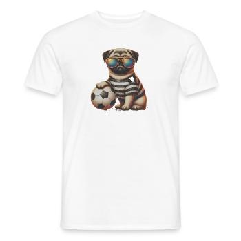Carlin Chien Joueur De Football Champion De Balle Fan - T-shirt homme - blanc - Devant - AI Model Male 178 dark (178cm)
