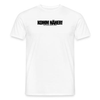 komm näher - Männer T-Shirt - Weiß - Vorne - AI Model Male 178 dark (178cm)