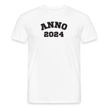 Anno 2024 Anniversaire Année de naissance - T-shirt homme - blanc - Devant - AI Model Male 178 dark (178cm)