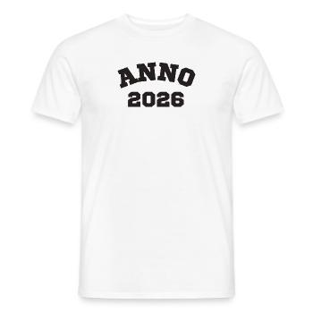 Anno 2026 Birthday Year of birth - Men's T-Shirt - white - Front - AI Model Male 178 dark (178cm)