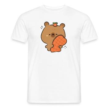 Sleepy Capybara - Men's T-Shirt - white - Front - AI Model Male 178 dark (178cm)