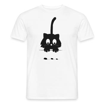 Katze mit Mäusen - Männer T-Shirt - Weiß - Vorne - AI Model Male 178 dark (178cm)