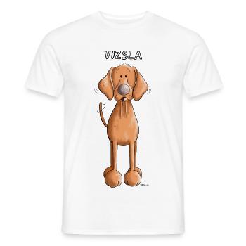 Happy Vizsla - Männer T-Shirt - Weiß - Vorne - AI Model Male 178 dark (178cm)