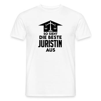 Die beste Anwältin Juristin Jurist Spruch Recht - Männer T-Shirt - Weiß - Vorne - AI Model Male 178 dark (178cm)