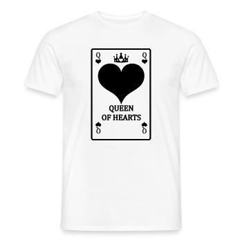 Spielkarte My hearts queen mit Text 'MY QUEE - Männer T-Shirt - Weiß - Vorne - AI Model Male 178 dark (178cm)