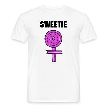 Bonbons sucrés disant bonbons sucrés - T-shirt homme - blanc - Devant - AI Model Male 178 dark (178cm)