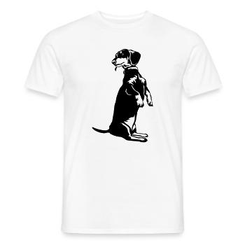Teckel - T-shirt homme - blanc - Devant - AI Model Male 178 dark (178cm)