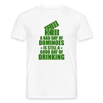 Domino Design - Männer T-Shirt - Weiß - Vorne - AI Model Male 178 dark (178cm)