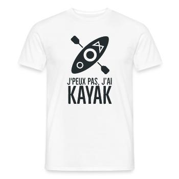 Jai Kayak: humour nautique - T-shirt homme - blanc - Devant - AI Model Male 178 dark (178cm)