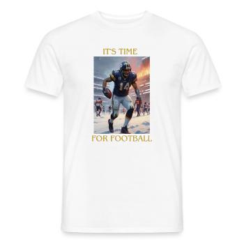 It's Time For Football Design - Männer T-Shirt - Weiß - Vorne - AI Model Male 178 dark (178cm)