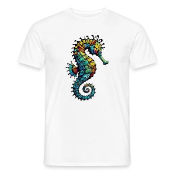 Seahorse - Men's T-Shirt - white - Front - AI Model Male 178 dark (178cm)