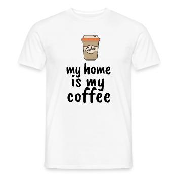 Ma maison est mon café - T-shirt homme - blanc - Devant - AI Model Male 178 dark (178cm)