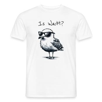 Is Watt Coole Möwe Urlaub Nordsee - T-shirt homme - blanc - Devant - AI Model Male 178 dark (178cm)