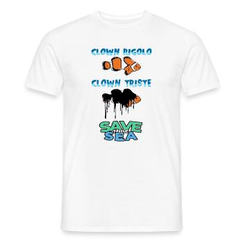 Save the sea - T-shirt homme - blanc - Devant - AI Model Male 178 dark (178cm)