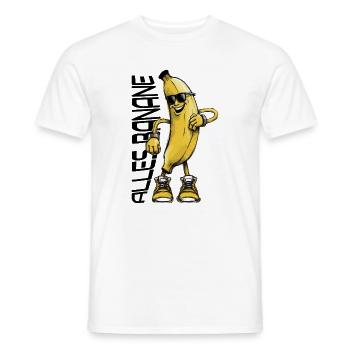 Lustiger Bananen-Charakter mit Sonnenbrille - Männer T-Shirt - Weiß - Vorne - AI Model Male 178 dark (178cm)