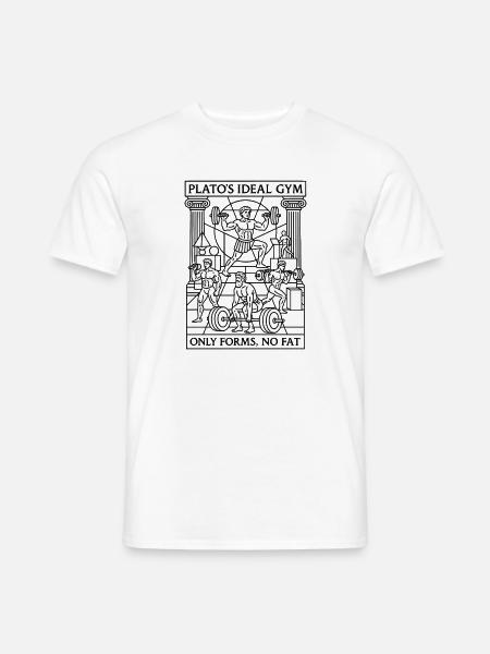 Platons ideales Fitnessstudio Nur Formen kein Fett - Männer T-Shirt - Weiß