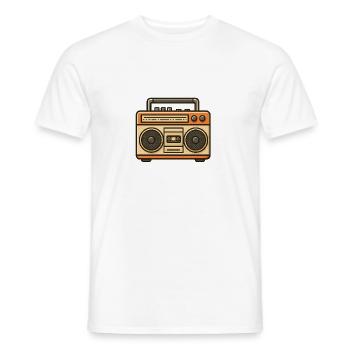 Vintage Boombox  - Männer T-Shirt - Weiß - Vorne - AI Model Male 178 dark (178cm)
