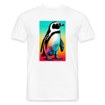 penguin - Men's T-Shirt - white - Front - AI Model Male 178 dark (178cm)