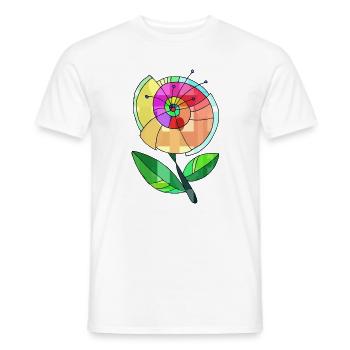 Fleur - T-shirt homme - blanc - Devant - AI Model Male 178 dark (178cm)
