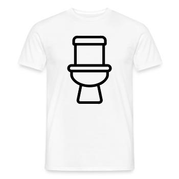 toilet - Men's T-Shirt - white - Front - AI Model Male 178 dark (178cm)