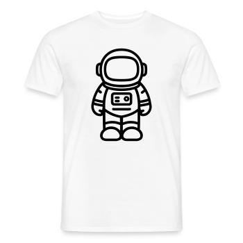 astronaute - T-shirt homme - blanc - Devant - AI Model Male 178 dark (178cm)