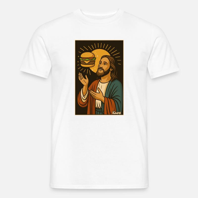 Burger Blessing Sonnenaufgang - Männer T-Shirt - Weiß