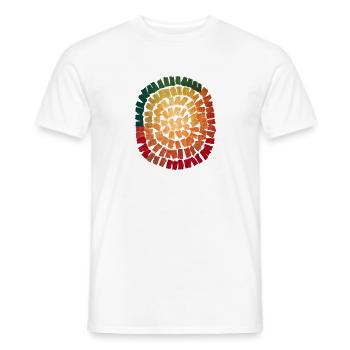 Farbspirale Pinselstrich - Männer T-Shirt - Weiß - Vorne - AI Model Male 178 dark (178cm)